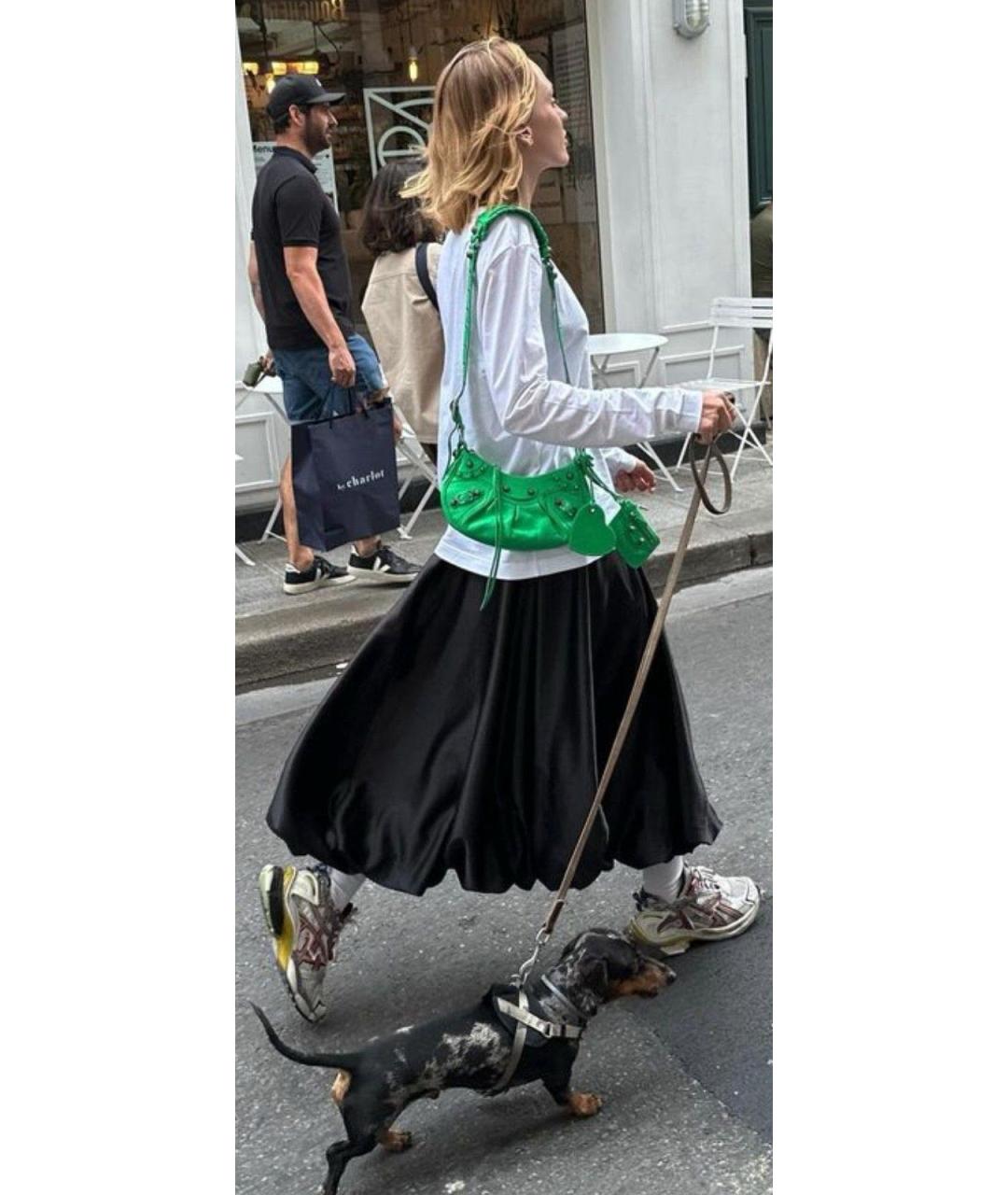BALENCIAGA Зеленая кожаная сумка через плечо, фото 6