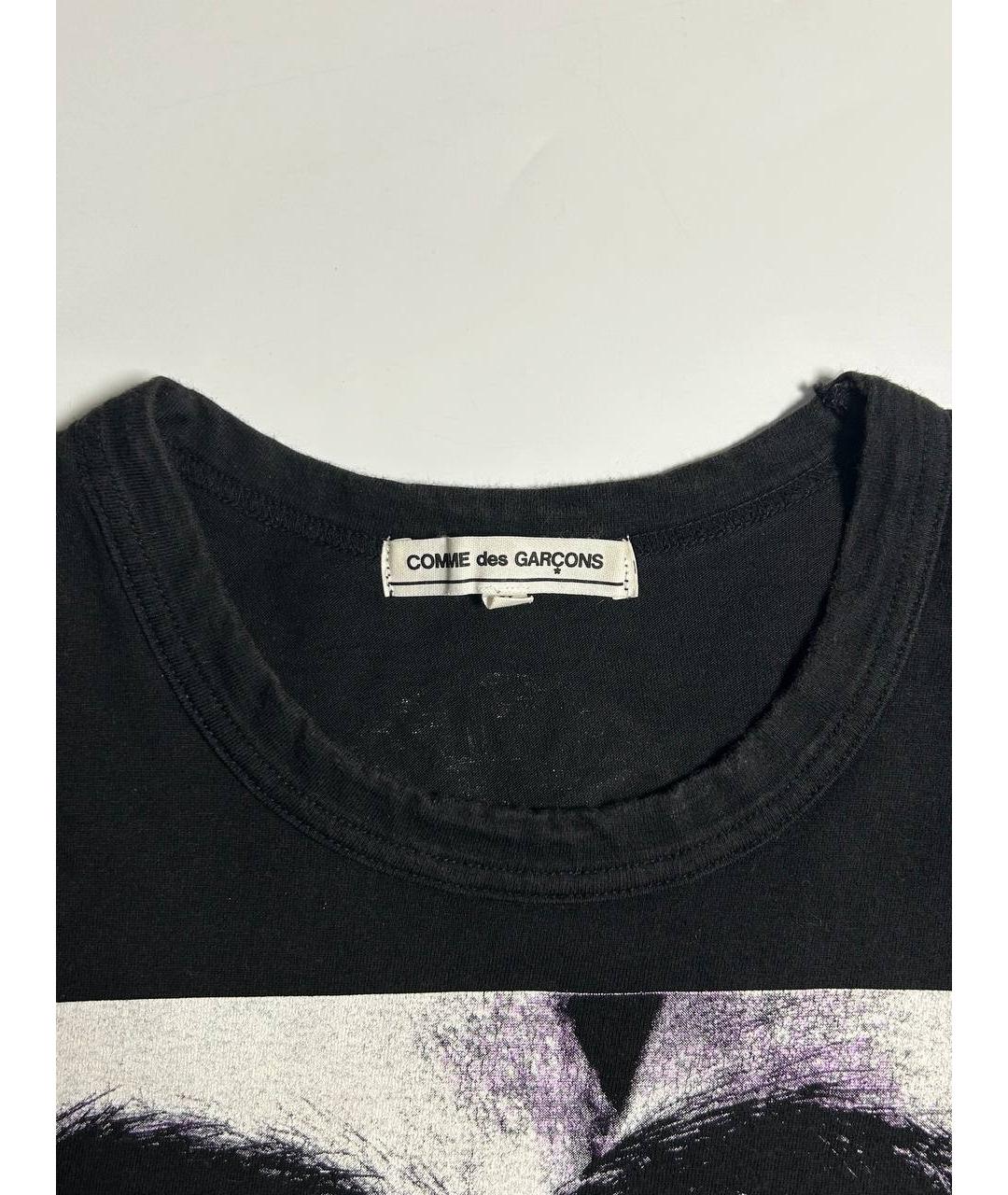 COMME DES GARÇONS Черная хлопковая футболка, фото 3