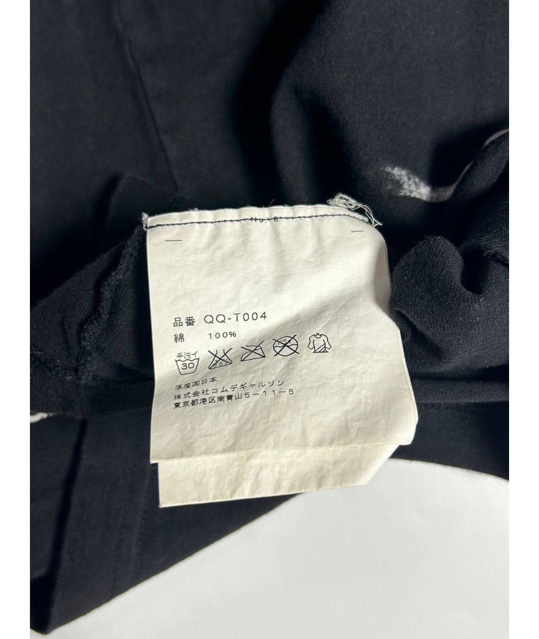 COMME DES GARÇONS Черная хлопковая футболка, фото 5
