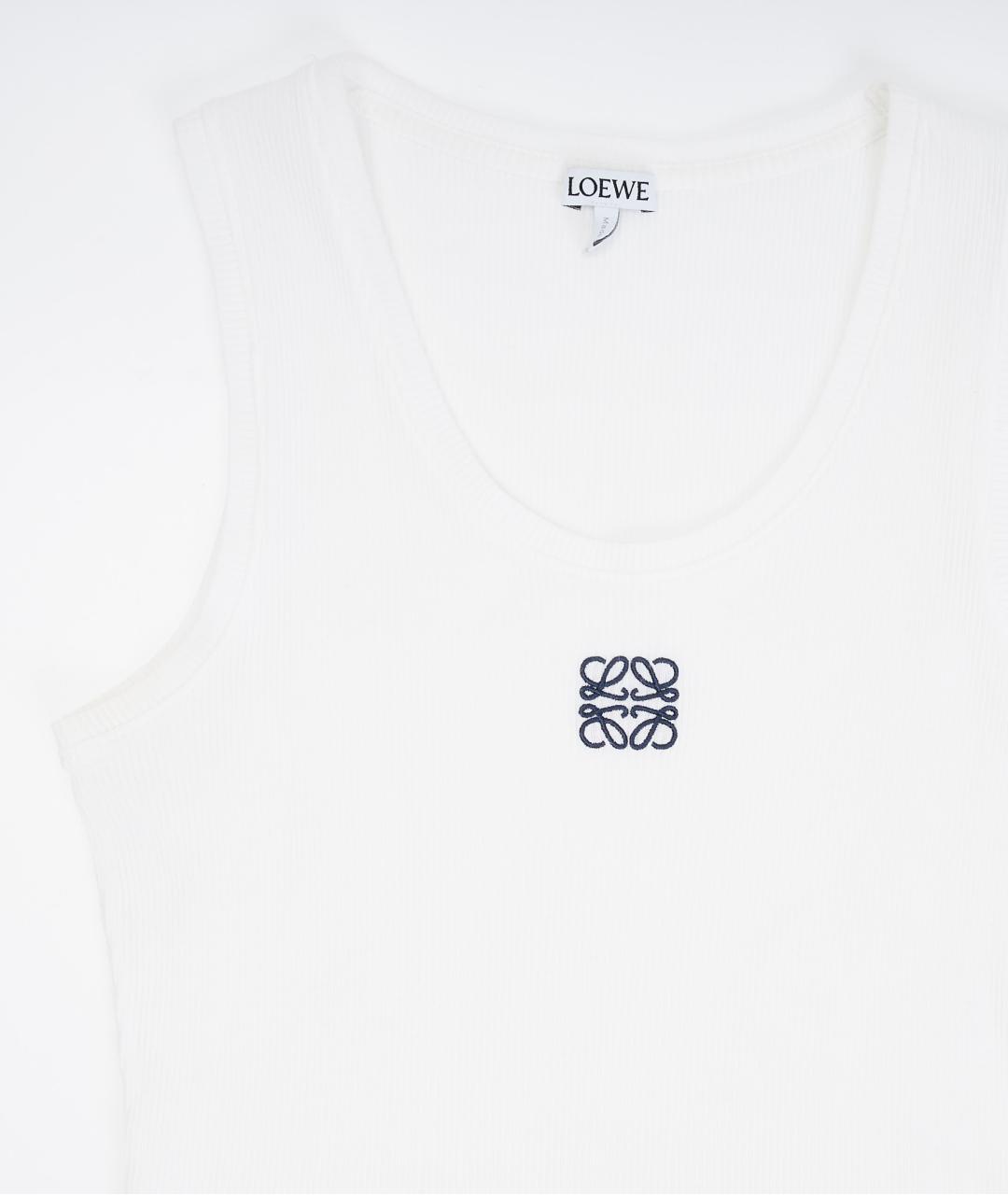 LOEWE Белая хлопковая майка, фото 3