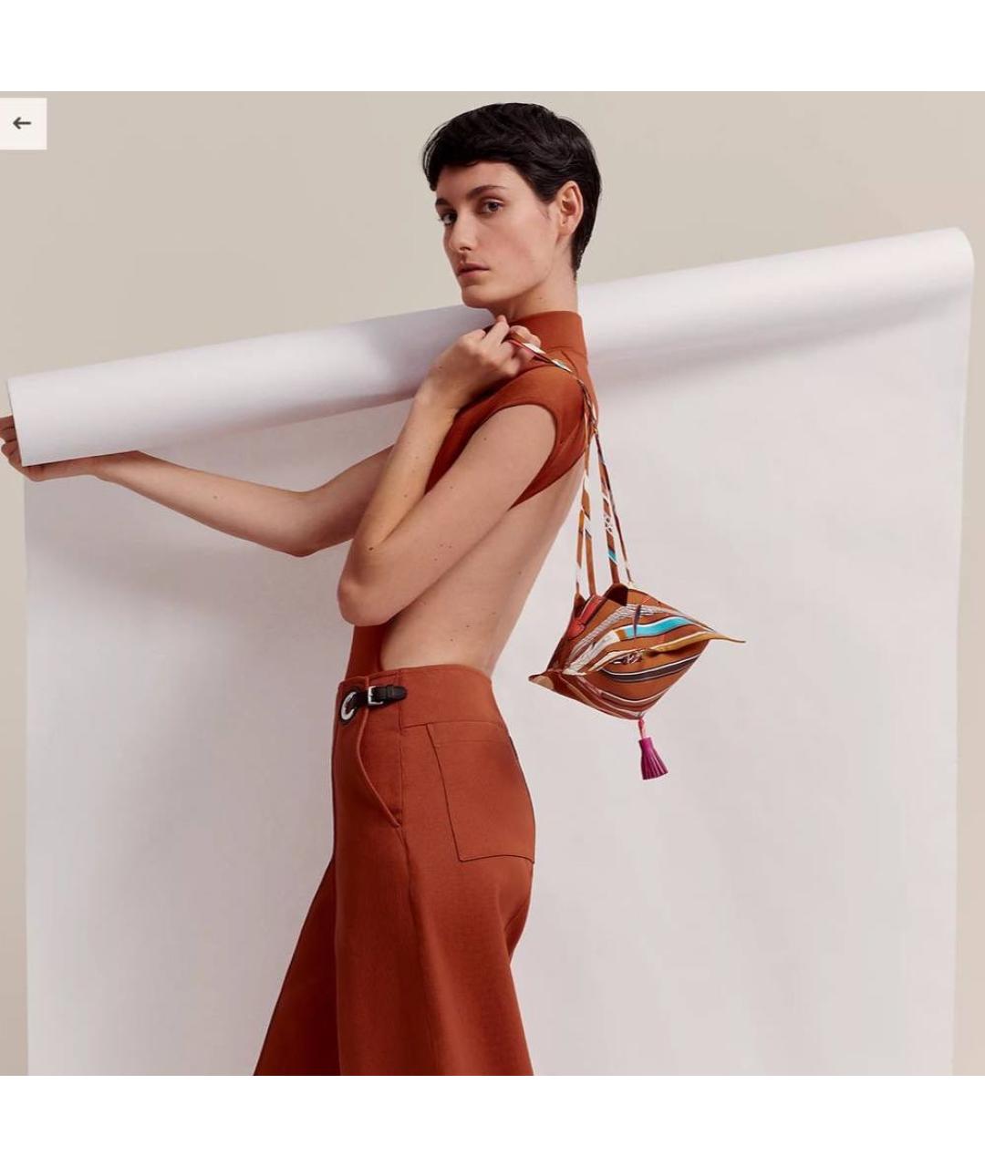 HERMES Мульти шелковая сумка через плечо, фото 9