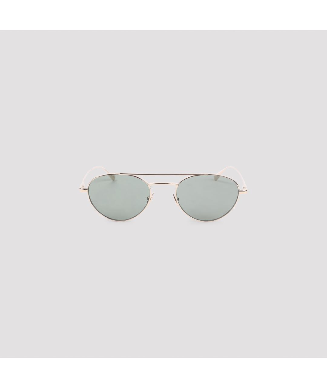 SAINT LAURENT Зеленые металлические солнцезащитные очки, фото 4