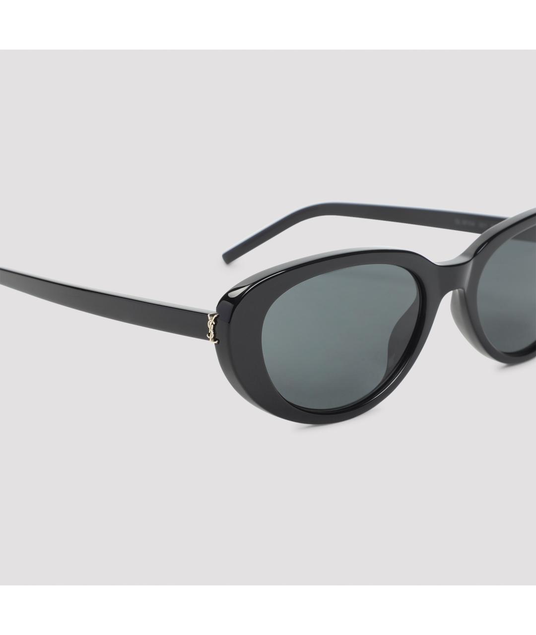 SAINT LAURENT Черные пластиковые солнцезащитные очки, фото 5