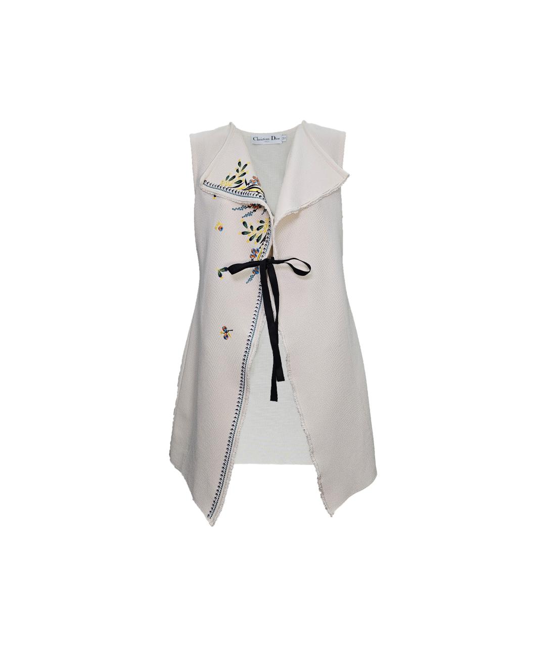 CHRISTIAN DIOR Белая хлопковая жилетка, фото 1