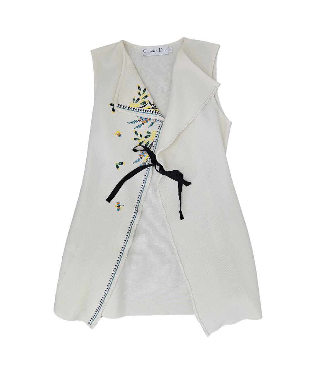 CHRISTIAN DIOR Белая хлопковая жилетка, фото 3