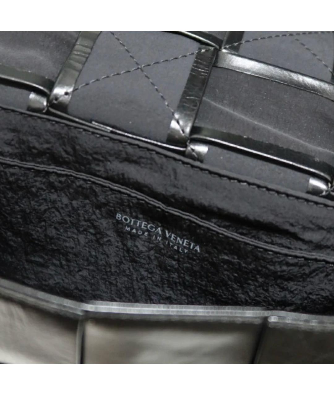 BOTTEGA VENETA Черная кожаная сумка через плечо, фото 4