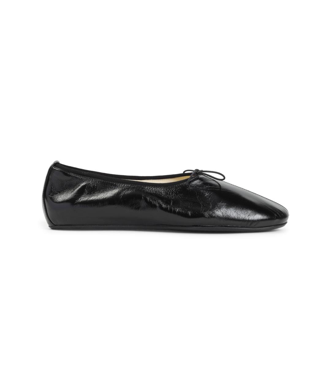 PHOEBE PHILO Черные кожаные балетки, фото 1