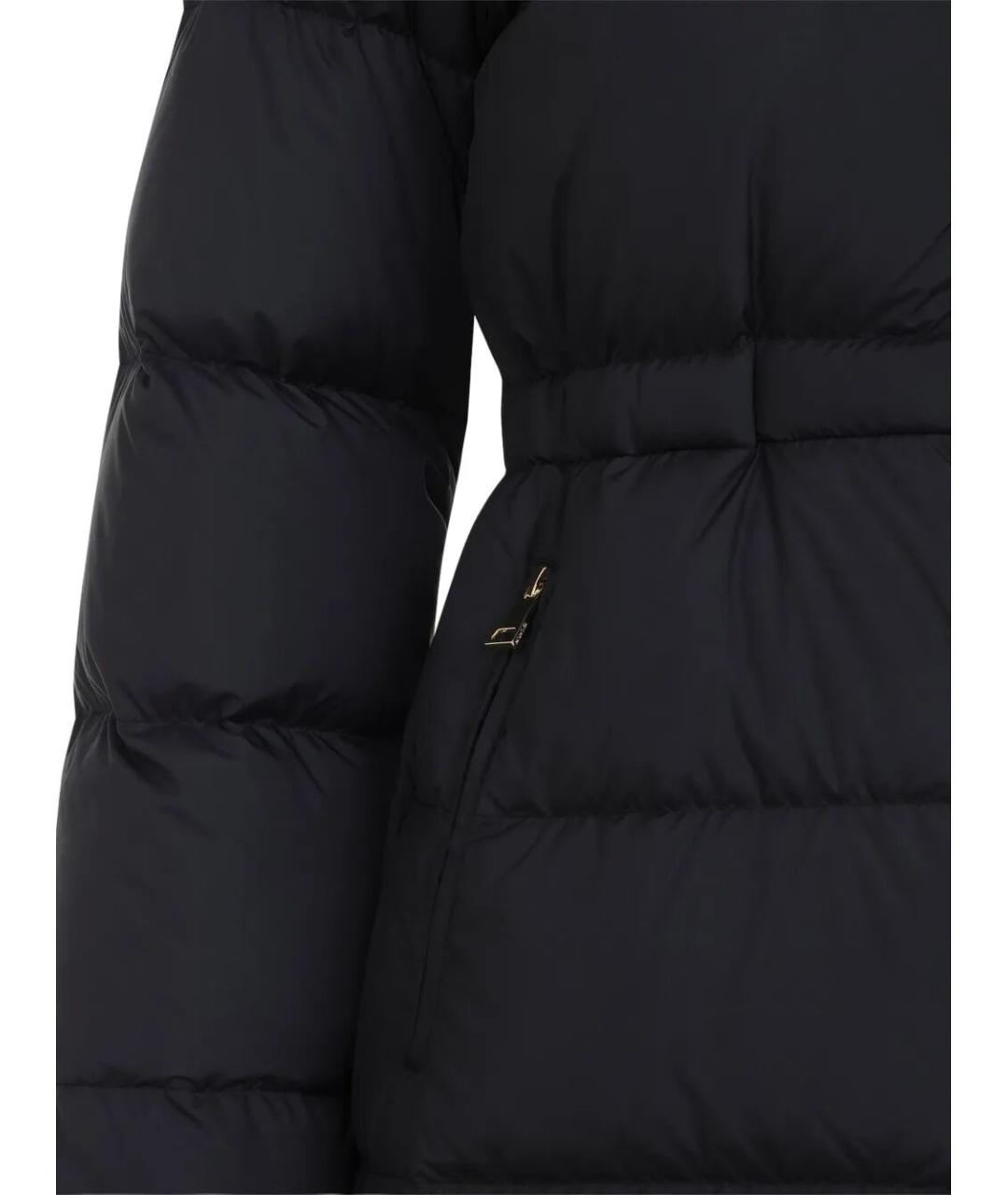 MONCLER Черный полиэстеровый пуховик, фото 4