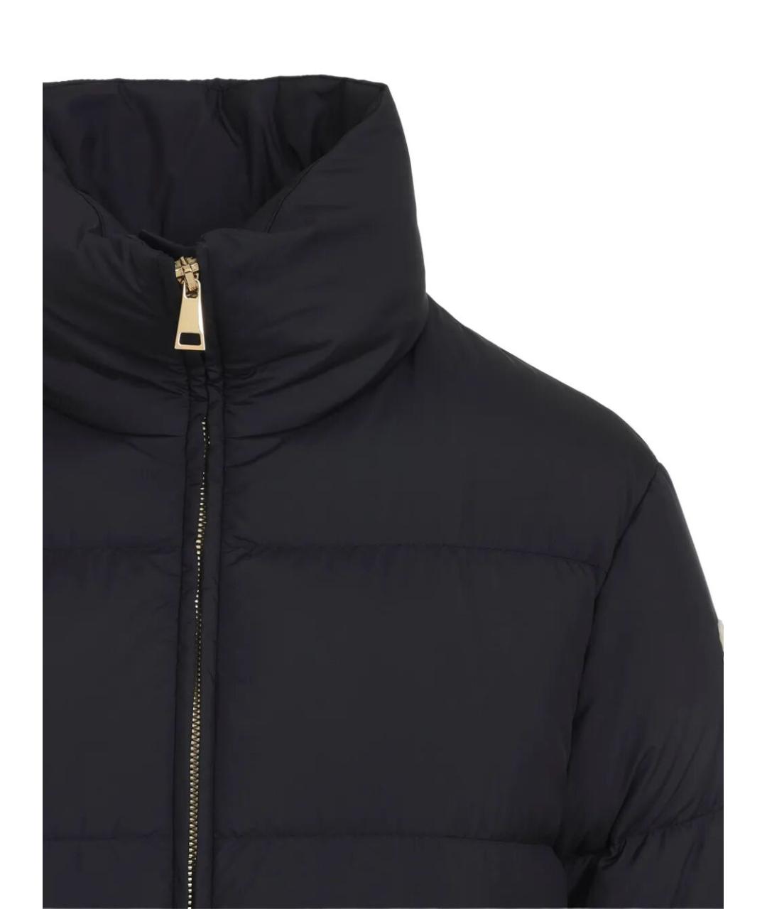 MONCLER Черный полиэстеровый пуховик, фото 3