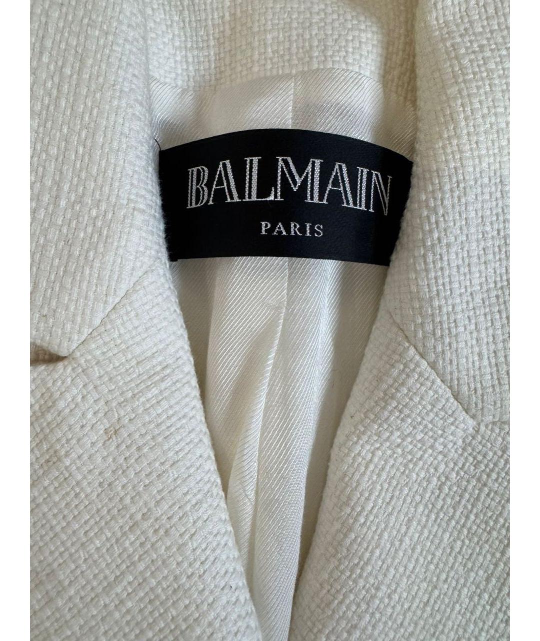 BALMAIN Белый твидовый костюм с юбками, фото 3