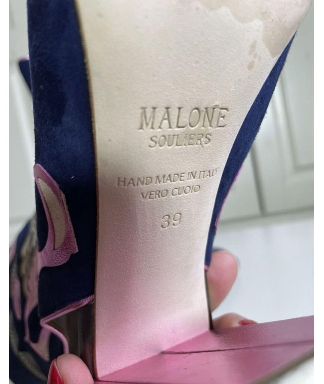 MALONE SOULIERS Мульти замшевые босоножки, фото 5