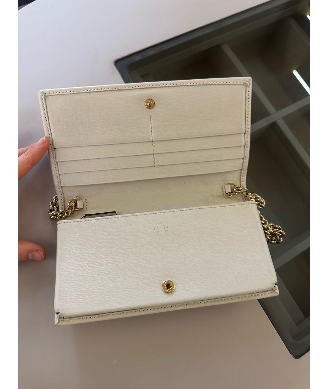 GUCCI Серый кожаный кошелек, фото 3