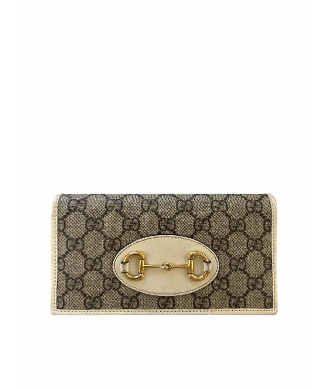 GUCCI Серый кожаный кошелек, фото 1