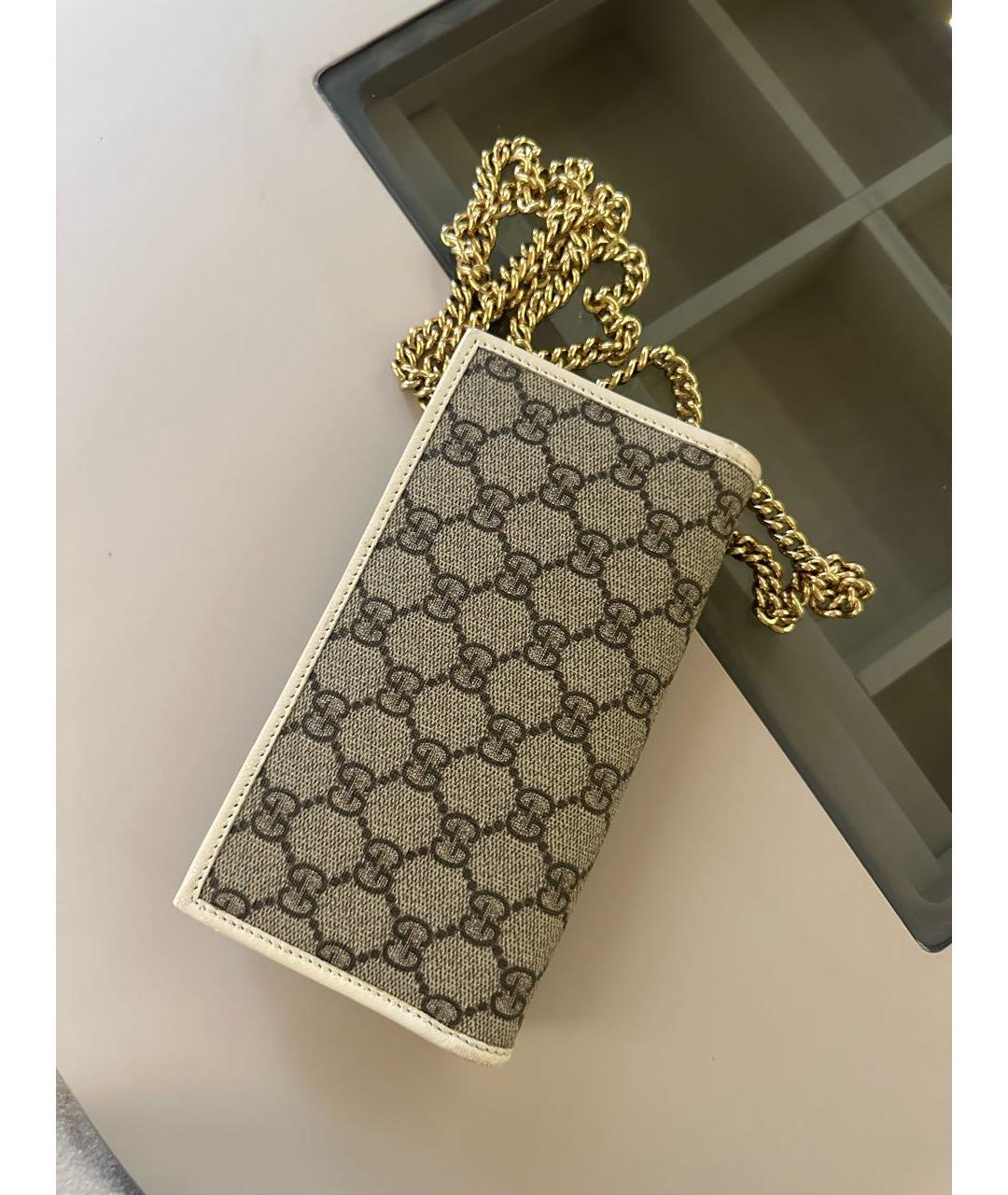GUCCI Серый кожаный кошелек, фото 2