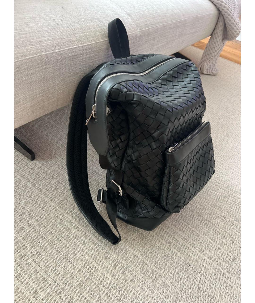 BOTTEGA VENETA Черный кожаный рюкзак, фото 2