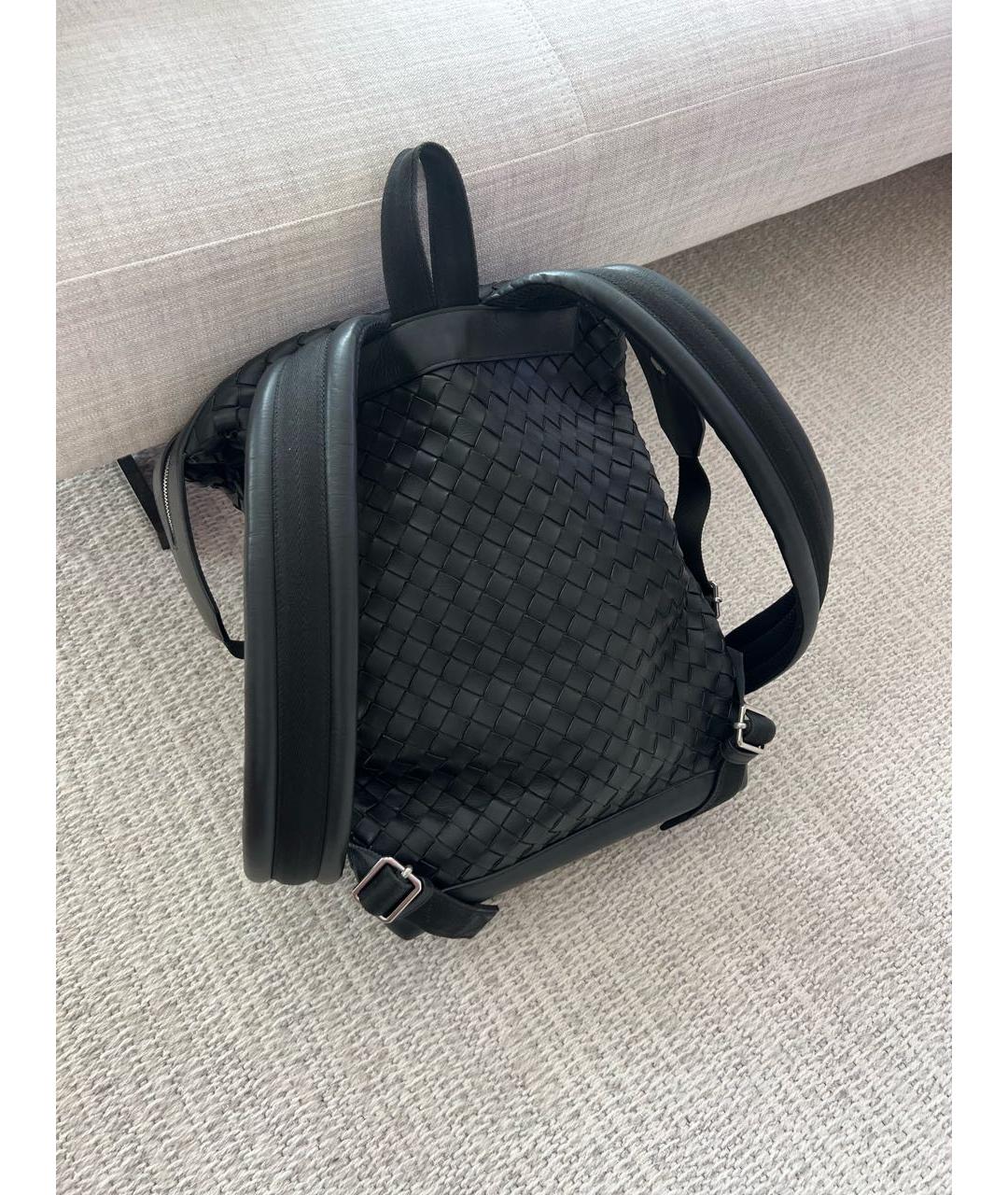 BOTTEGA VENETA Черный кожаный рюкзак, фото 3