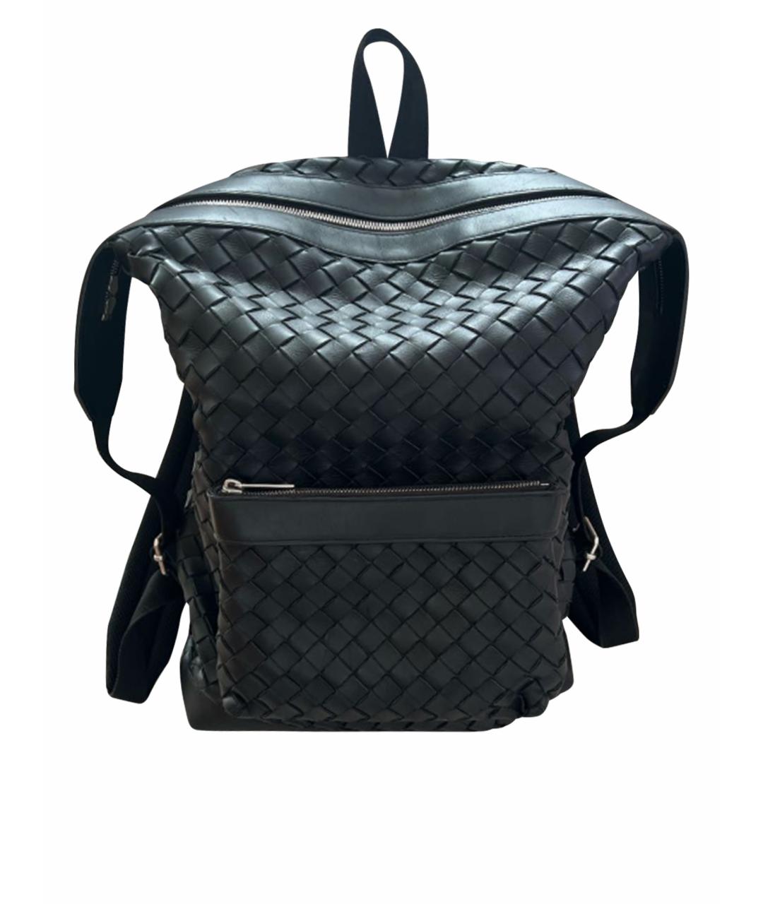 BOTTEGA VENETA Черный кожаный рюкзак, фото 1