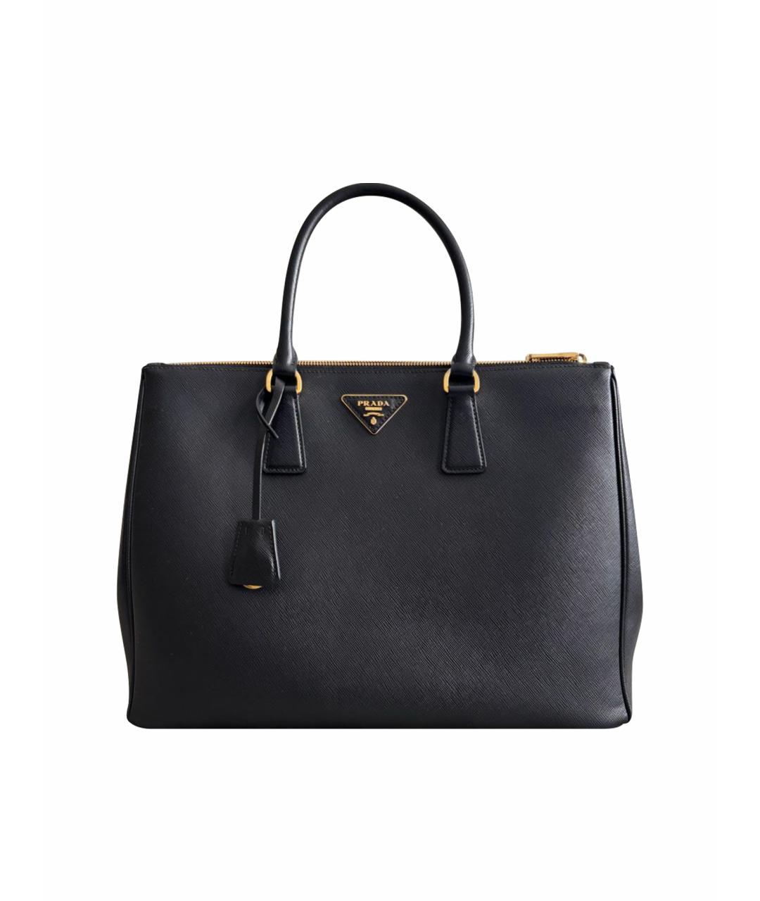PRADA Черная кожаная сумка тоут, фото 1