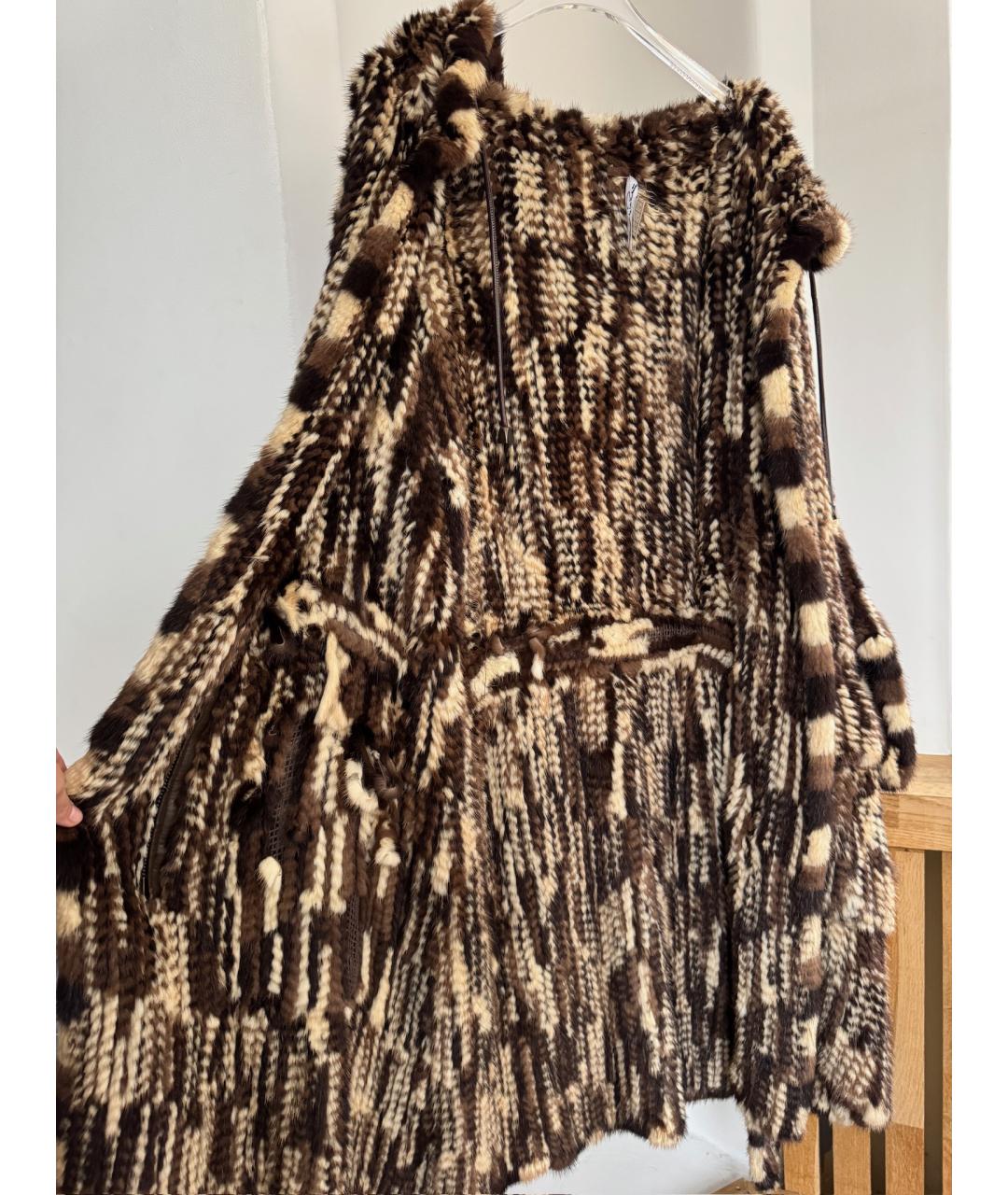 OSCAR DE LA RENTA Коричневое шерстяное пальто, фото 3