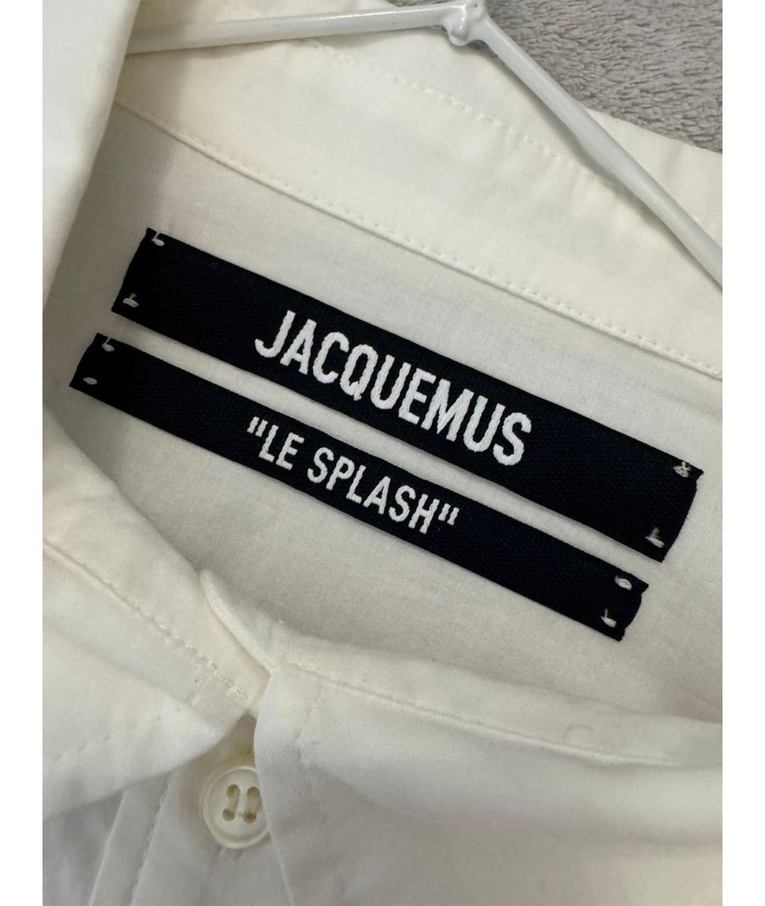 JACQUEMUS Белая хлопковая рубашка, фото 3