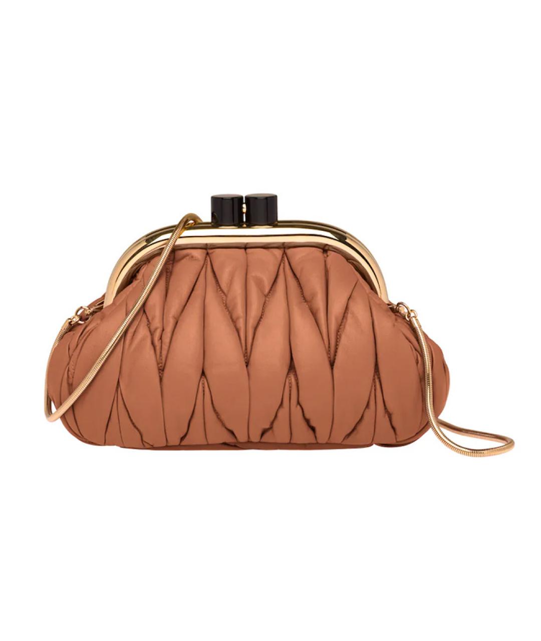 MIU MIU Коричневая кожаная сумка через плечо, фото 1