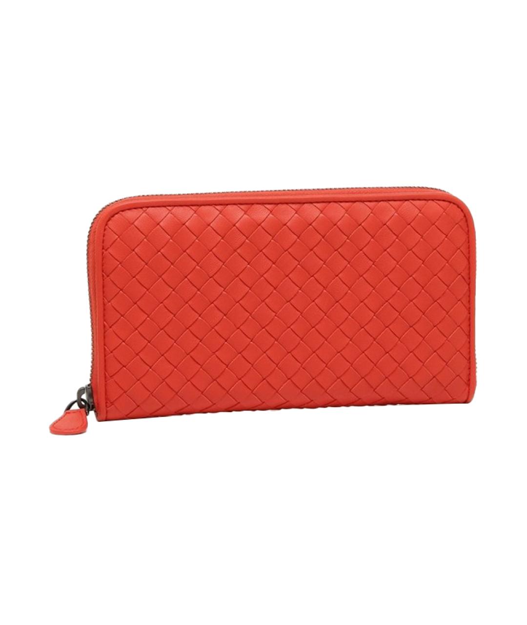 BOTTEGA VENETA Красный кожаный кошелек, фото 2