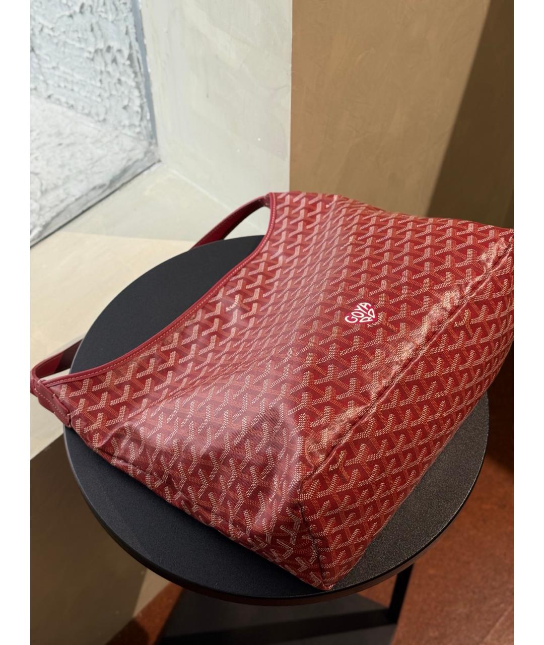 GOYARD Красная сумка через плечо из искусственной кожи, фото 8