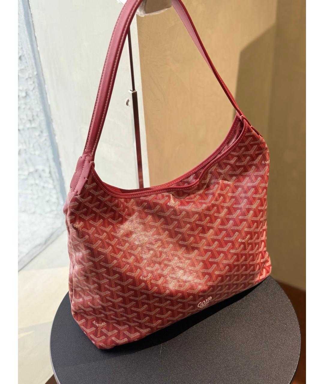 GOYARD Красная сумка через плечо из искусственной кожи, фото 4