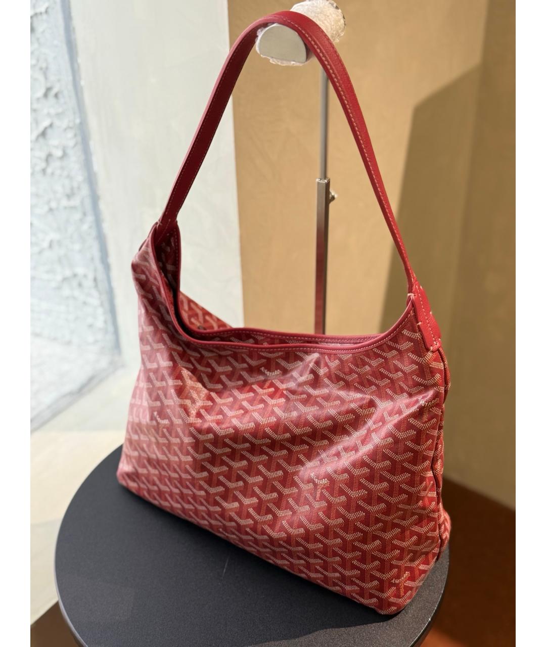 GOYARD Красная сумка через плечо из искусственной кожи, фото 5