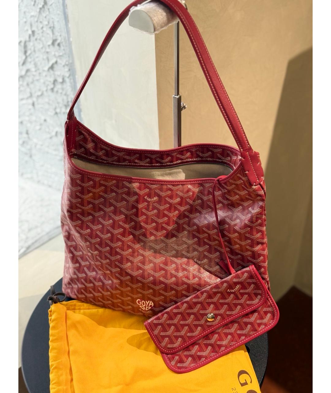 GOYARD Красная сумка через плечо из искусственной кожи, фото 10