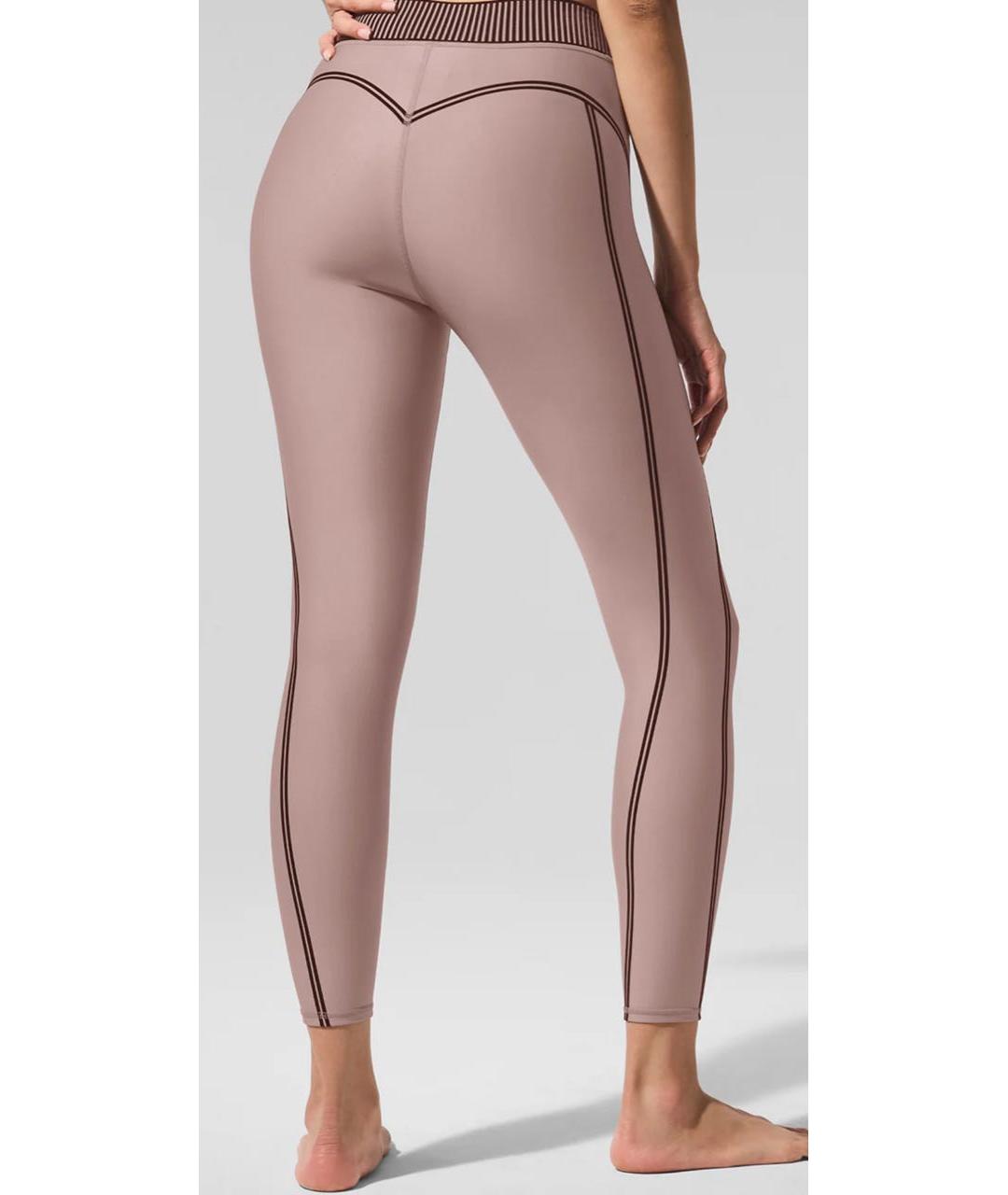 ALO YOGA Розовые полиэстеровые спортивные брюки и шорты, фото 3