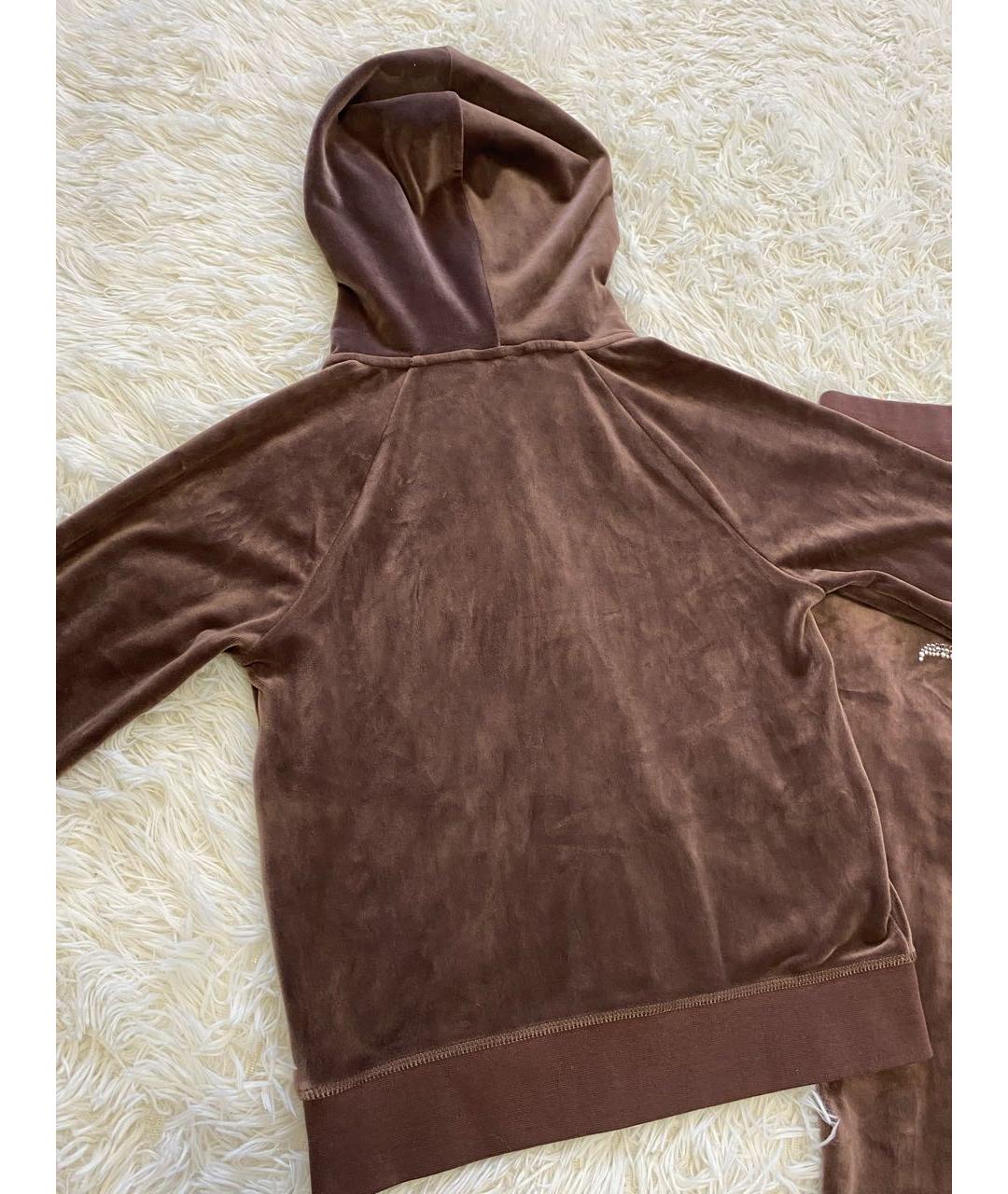 JUICY COUTURE Коричневый велюровый спортивные костюмы, фото 6