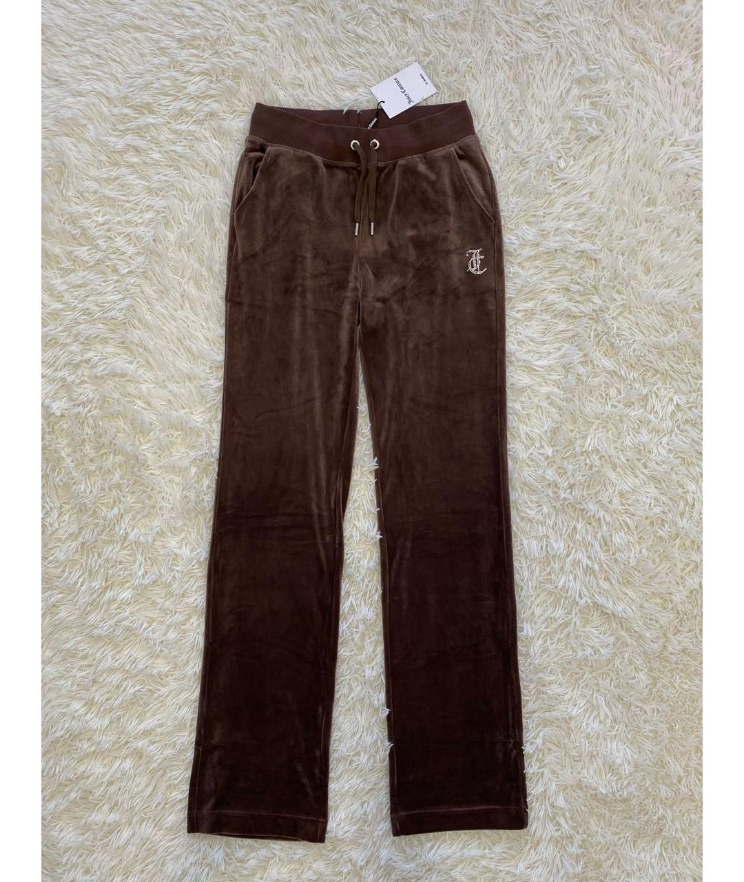 JUICY COUTURE Коричневый велюровый спортивные костюмы, фото 3