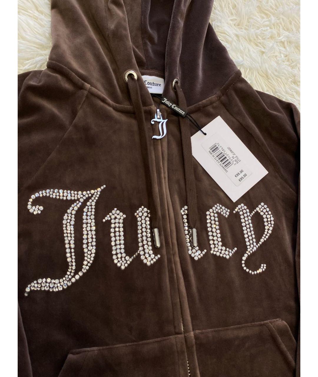 JUICY COUTURE Коричневый велюровый спортивные костюмы, фото 4