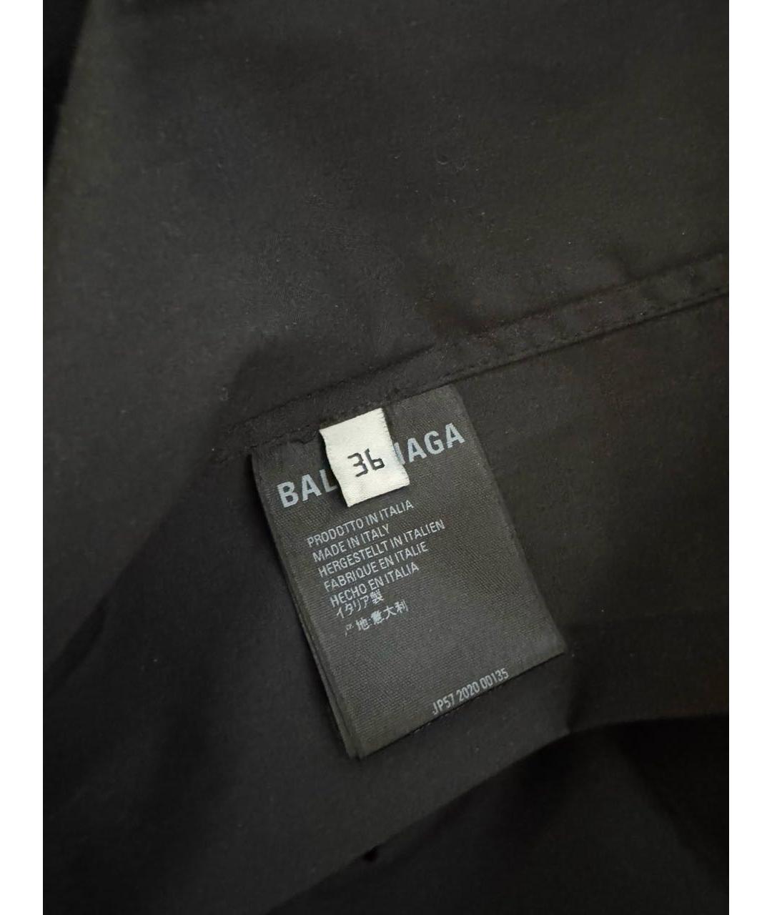 BALENCIAGA Черная хлопковая рубашка, фото 4
