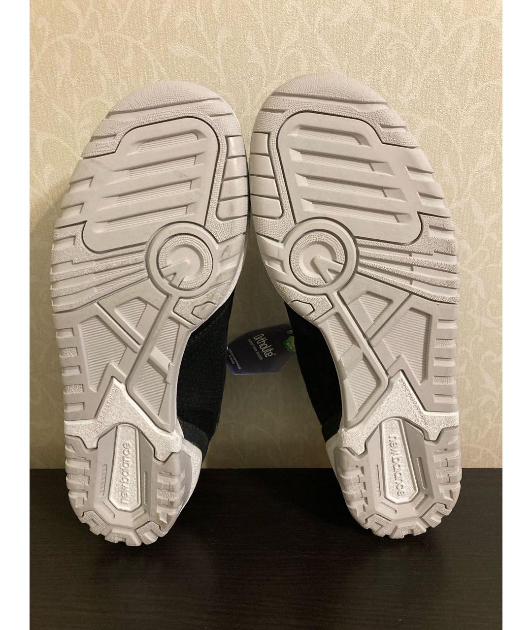 NEW BALANCE Черные кожаные низкие кроссовки / кеды, фото 6