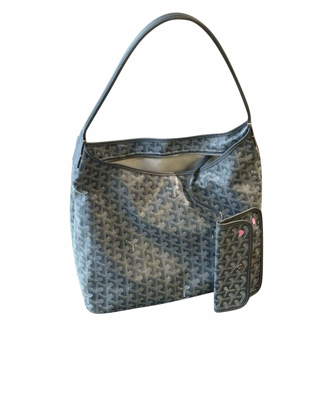 GOYARD Серая сумка с короткими ручками из искусственной кожи, фото 1
