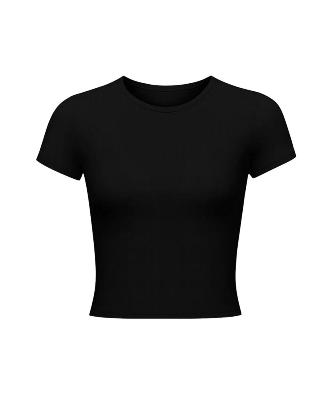 ALO YOGA Черная синтетическая футболка, фото 1