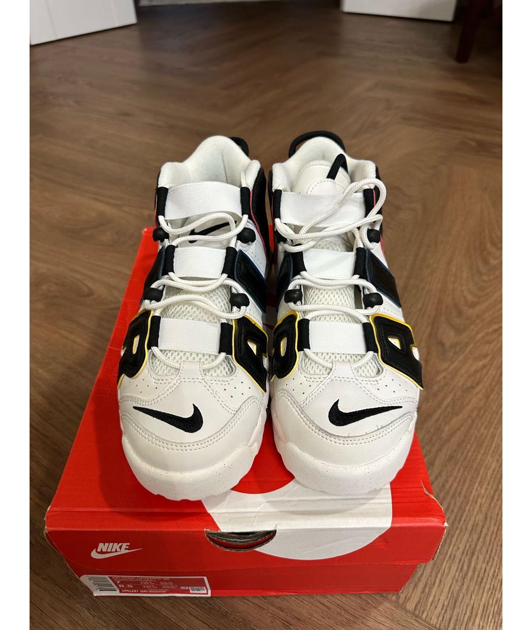 NIKE Белые кожаные высокие кроссовки / кеды, фото 2