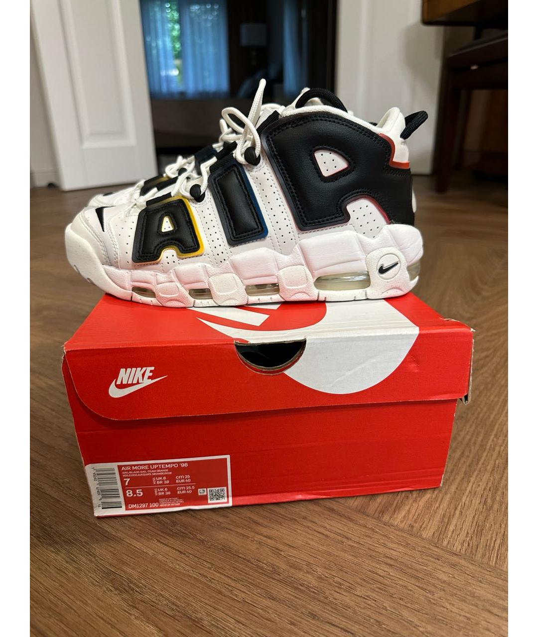 NIKE Белые кожаные высокие кроссовки / кеды, фото 5