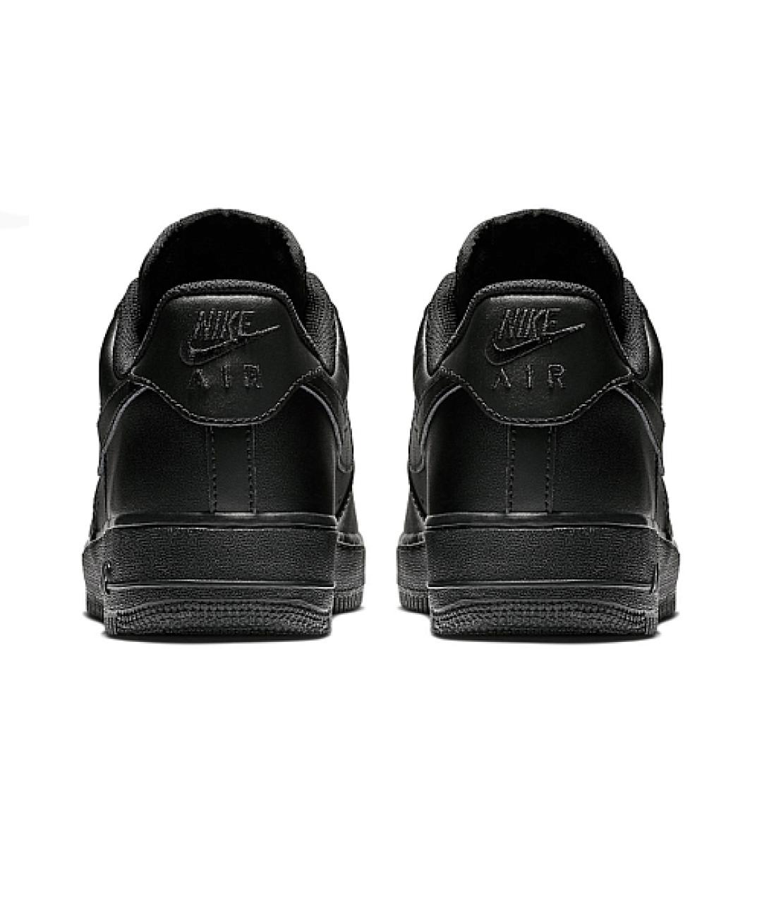 NIKE Черные кожаные низкие кроссовки / кеды, фото 4