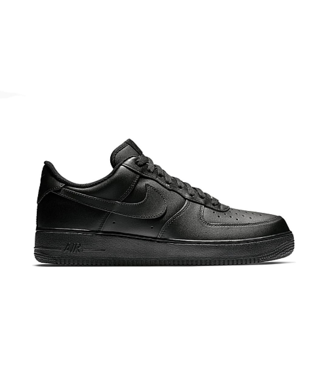 NIKE Черные кожаные низкие кроссовки / кеды, фото 8
