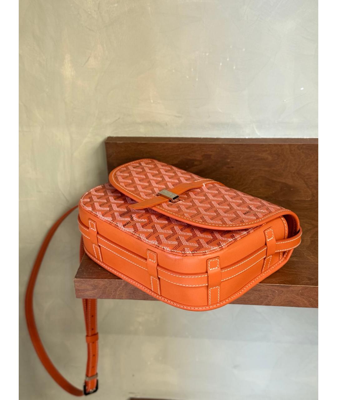 GOYARD Оранжевая сумка через плечо из искусственной кожи, фото 5