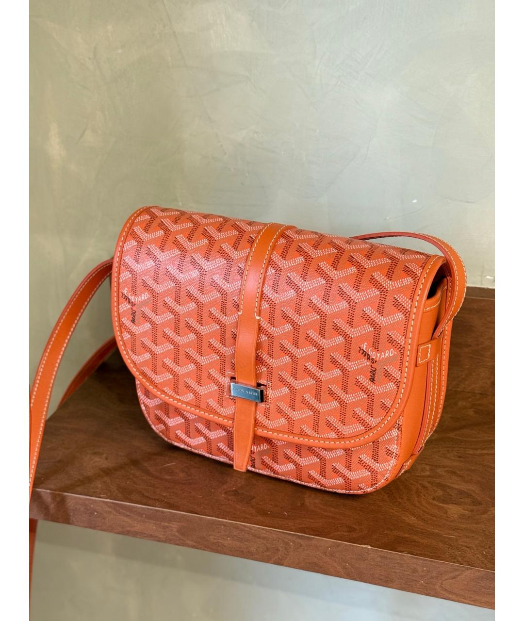 GOYARD Оранжевая сумка через плечо из искусственной кожи, фото 2