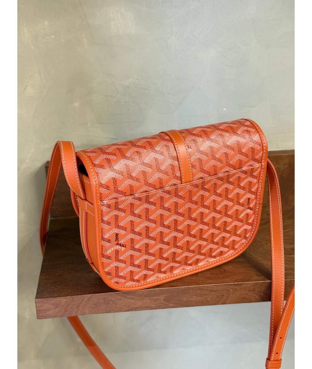 GOYARD Оранжевая сумка через плечо из искусственной кожи, фото 7