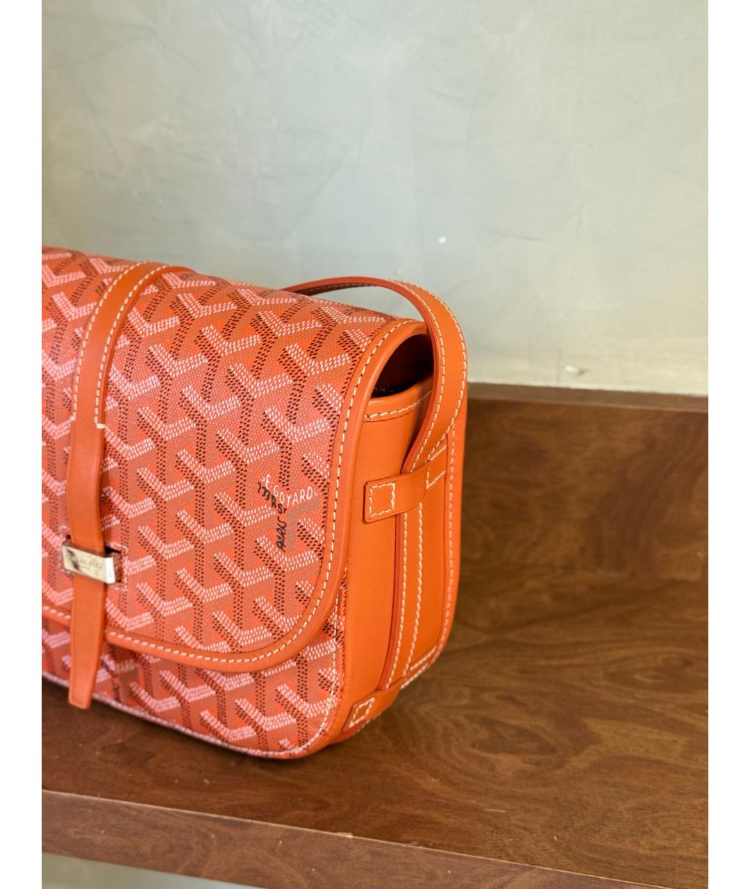 GOYARD Оранжевая сумка через плечо из искусственной кожи, фото 3