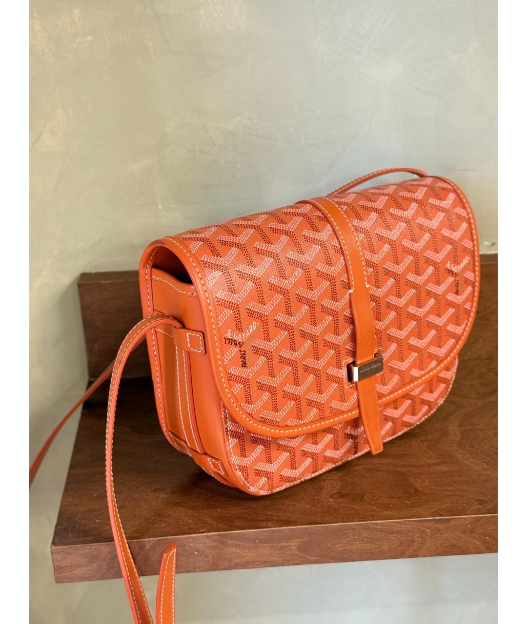 GOYARD Оранжевая сумка через плечо из искусственной кожи, фото 4