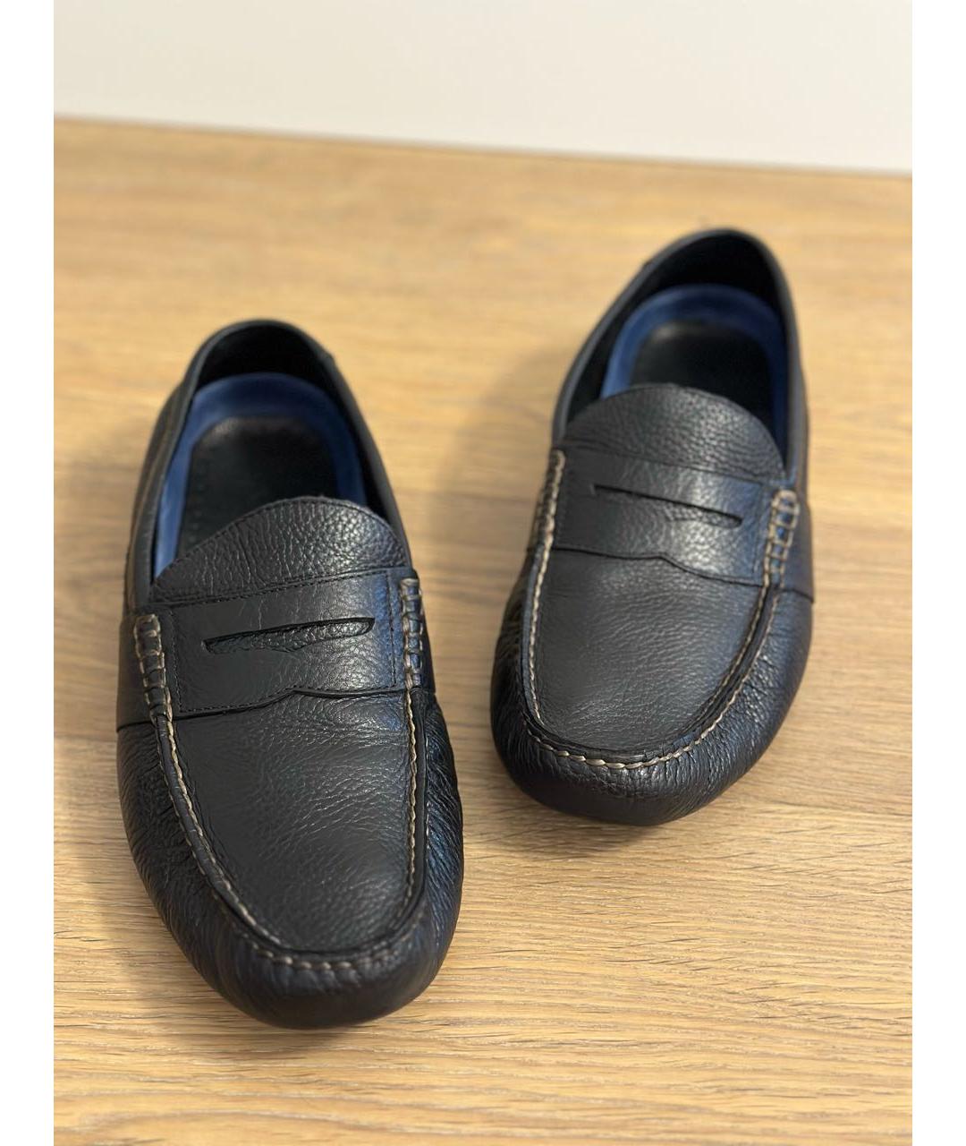 POLO RALPH LAUREN Черные кожаные мокасины, фото 2