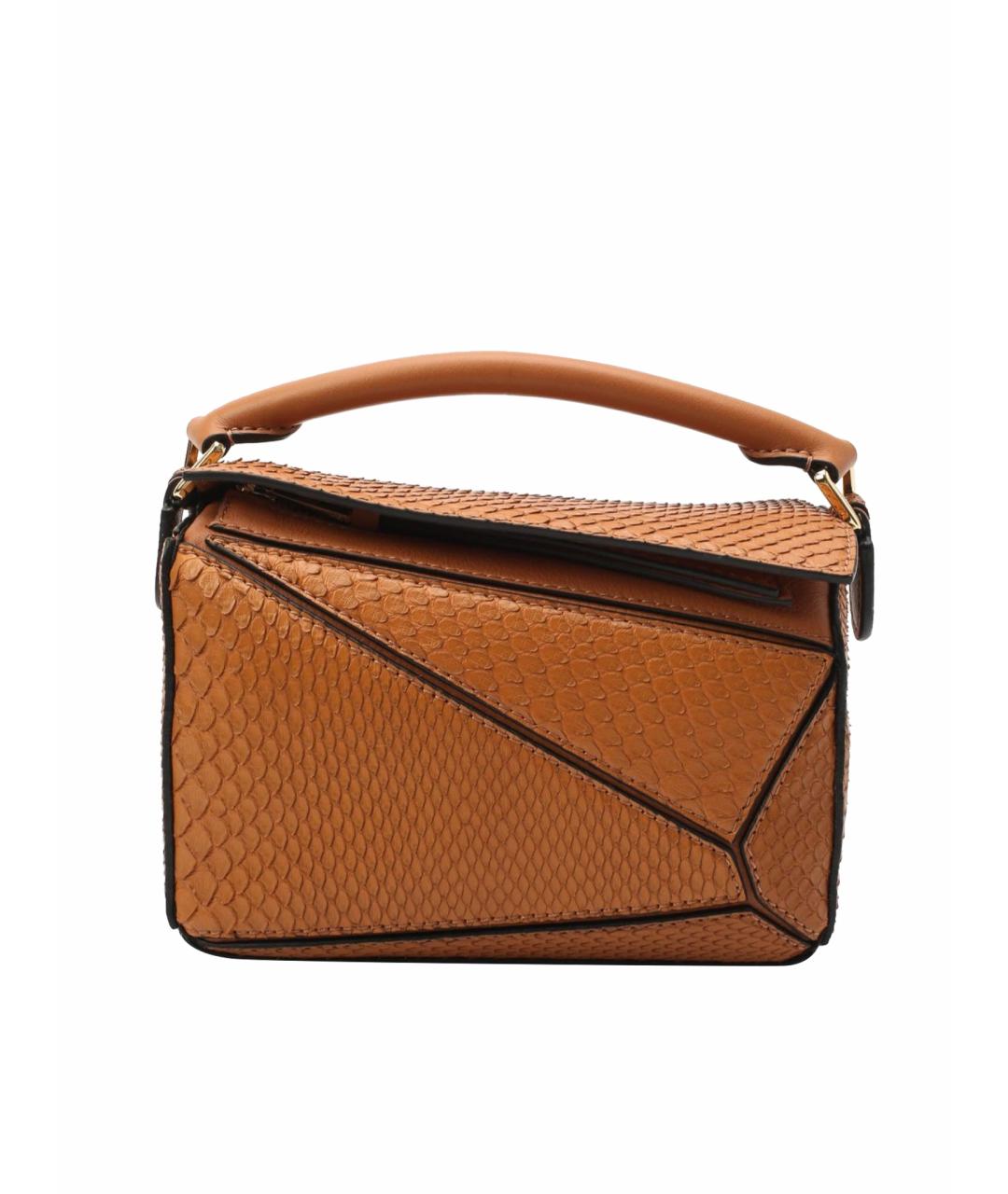LOEWE Коричневая кожаная сумка через плечо, фото 1