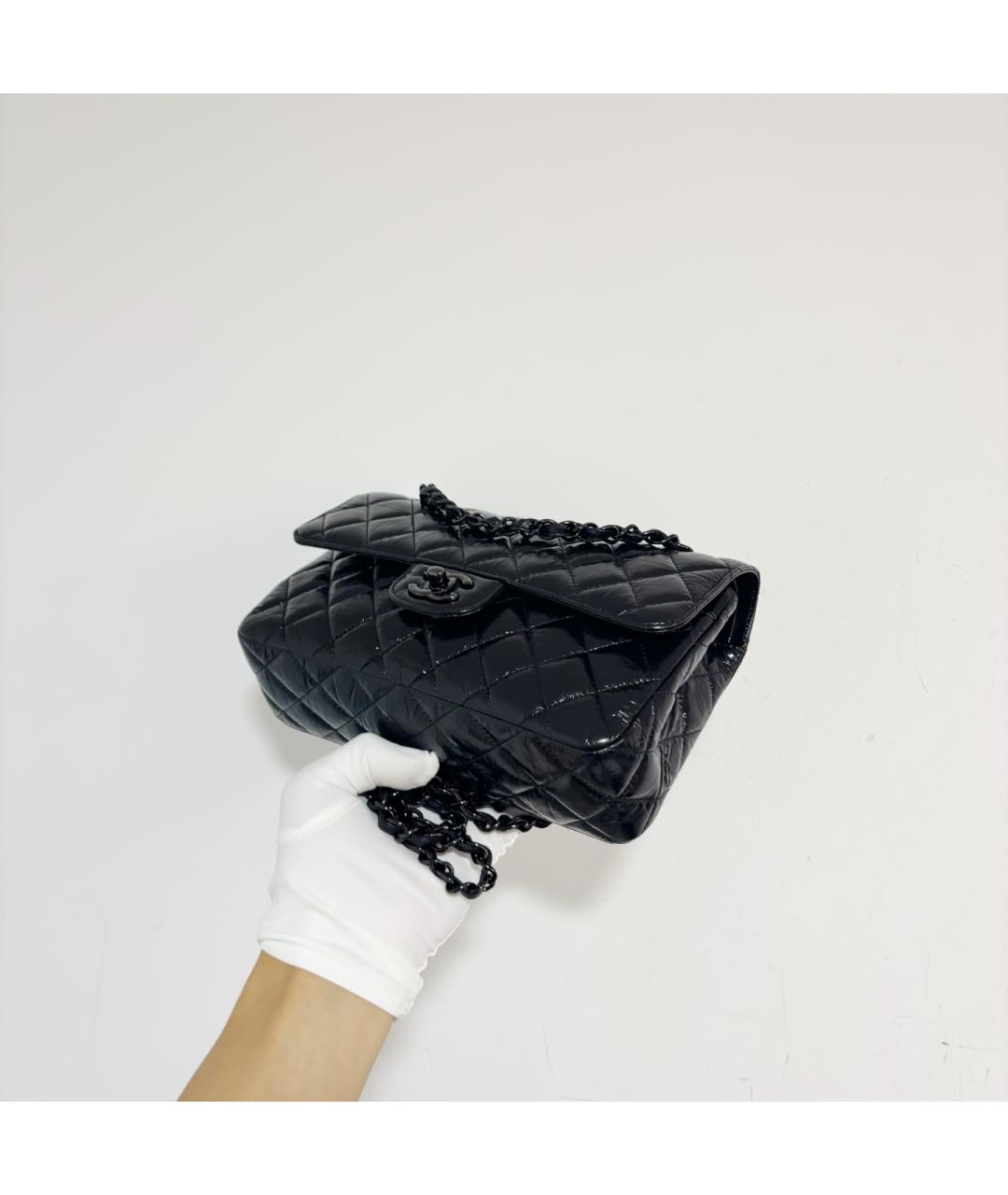 CHANEL Черная кожаная сумка через плечо, фото 4